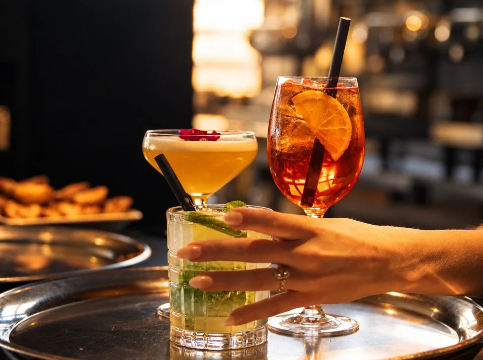 Cocktails aan de bar